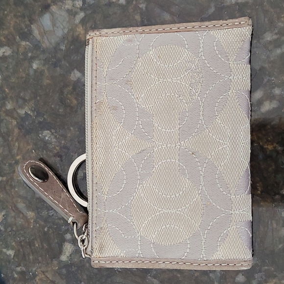 Small Silver Coach Key Chain Wallet - Picture 2 of 8